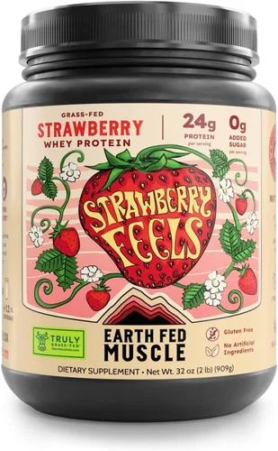 Miniatura 14 de Earth Fed Muscle Power Couple Mantequilla de Maní Chocolate Aislado de Proteína de Suero Verdaderamente Alimentado con Pasto - Certificado NSF. Sin