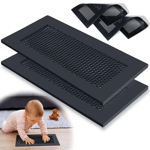 Miniatura 9 de Orzbow Cubierta de ventilación de silicona suave a prueba de bebés para pared del hogar, techo, suelo, deflector de ventilación de piso a prueba