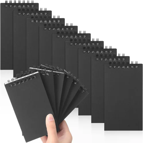 Miniatura 12 de Tenceur 100 piezas de cuadernos de bolsillo pequeños a granel, 3 x 5 pulgadas, cuadernos de notas en espiral mini con tapa superior, cuadernos
