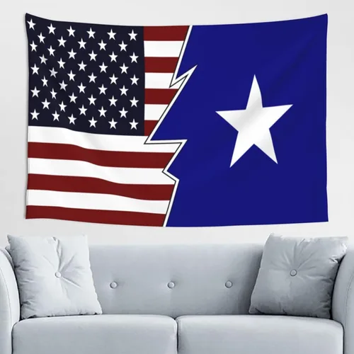 LIFANGMI Ripped Style American And Bonnie Blue Flag Tapestry Wall Hanging 60x40 Inch Bedroom Living Room Dormitory Home Decoration Wall Tapestry