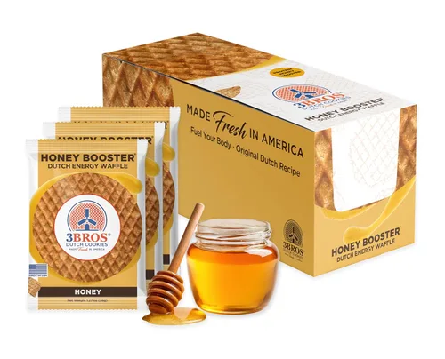 Miniatura 10 de 3Bros Stroopwafels, galletas de waffle holandesas rellenas de caramelo, envueltas individualmente, 10 unidades, exterior suave y tostado con relleno