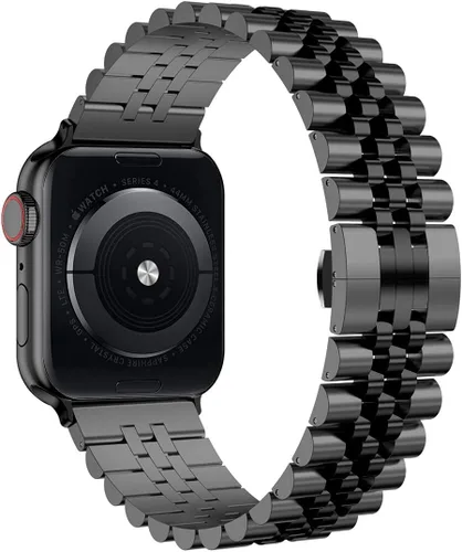 Miniatura 12 de Wolait Compatible con Apple Watch Ultra 3/Ultra 2 Band 49mm 46mm 45mm 44mm 42mm, Correa pesada de acero inoxidable iWatch con cierre plegable