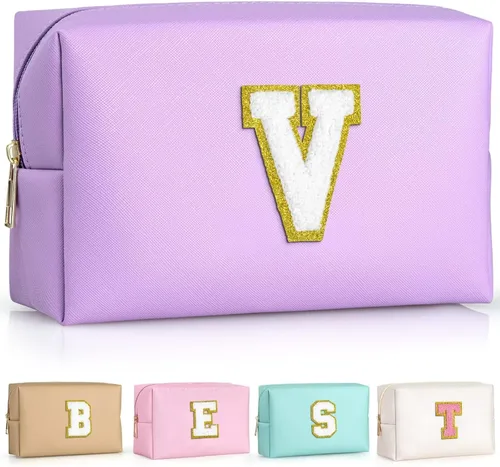 Miniatura 110 de TOPEAST - Bolso de maquillaje para mujer, G Blanco nacarado-rosa