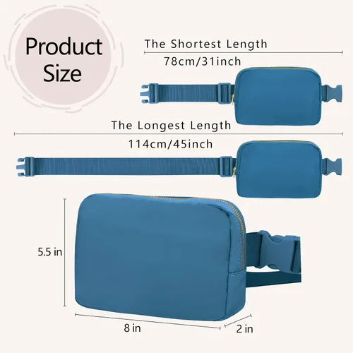 Miniatura 119 de Riñonera cruzada para mujeres y hombres, bolsa para cinturón para senderismo con correa ajustable, riñonera para correr, entrenamiento, deportes