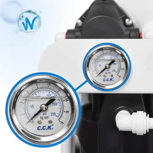 Miniatura 6 de WECO HydroSense Light Sistema de filtro de agua de ósmosis inversa comercial (HydroSense-0500GAC-CAL-UV)