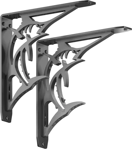 Miniatura 9 de Starby Angel Oak - Kit de soporte de estante resistente, 8 x 8 pulgadas, juego de dos soportes de metal para estanterías, estantes de madera, repisa