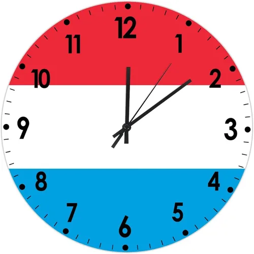 Miniatura 201 de Cheyan Reloj de pared con bandera de Canadá de 12 pulgadas, silencioso, sin tictac, de PVC, funciona con pilas, reloj redondo decorativo, regalo