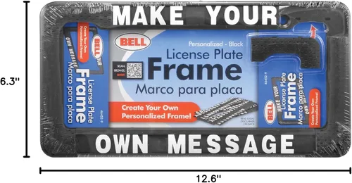 Miniatura 7 de Bell Automotive 22-1-46452-9 - Marco de matrícula negro personalizado, resistente a la corrosión, fácil de instalar