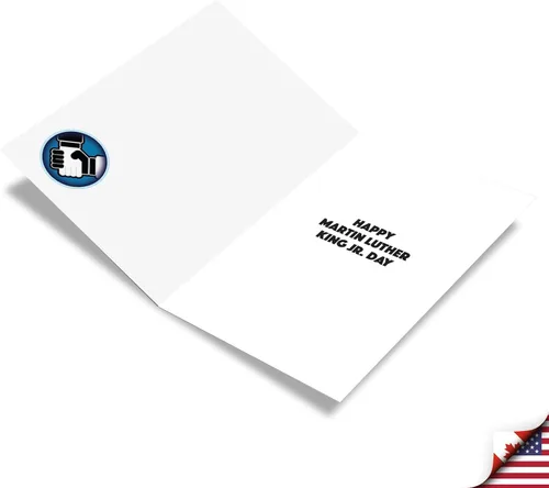 Miniatura 2 de The Best Card Company - Tarjeta de papel del día de Martin Luther King Jr. con sobre de 5 x 7 pulgadas (1 tarjeta) - Brillante y moderno día