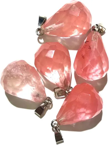 Miniatura 4 de LE SKY 12 colgantes de piedra natural, forma de gota de agua grasa, piedra de ágata de cristal reiki facetada para hacer joyas y collares, Piedra