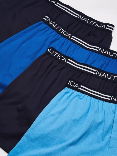 Miniatura 2 de Nautica mens 4 Pack Classic Cotton Loose Knit Boxers