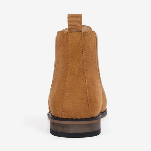 Miniatura 6 de Coutgo Botas Chelsea para hombre, botas de vestir cómodas de gamuza, botas de tobillo Chukka