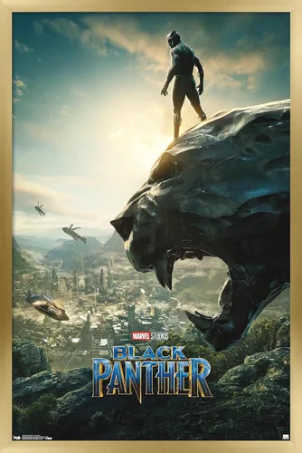 Miniatura 14 de Trends International Marvel Cinematic Universe - Póster de pared de una hoja de Black Panther Monument, 14.725 x 22.375 pulgadas, versión enmarcada