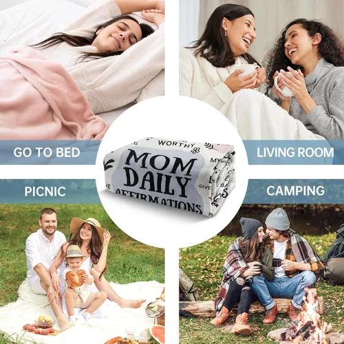 Miniatura 7 de BaubleDazz Manta de regalo para nueva mamá, afirmaciones diarias para mamá, regalo de embarazo posparto para madres primerizas, mamá futura ser