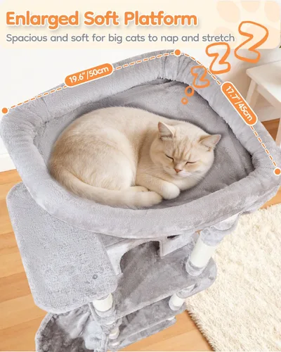 Miniatura 3 de Taoqimiao Árbol para gatos resistente, torre para gatos de 73 pulgadas para gatos de interior, más de 25 libras, árbol para gatos extragrande, 2