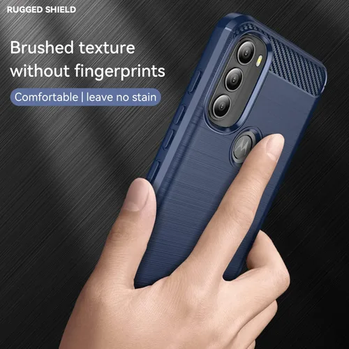 Miniatura 4 de Asuwish Funda para Motorola Moto G71 5G con protector de pantalla de vidrio templado y accesorios de celda de silicona TPU Slim Mobile Hybrid Azul
