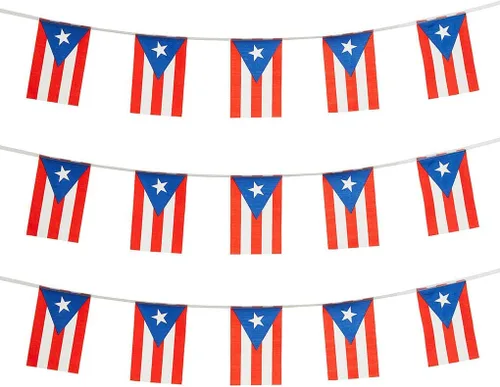 Miniatura 8 de Bandera de Colombia, bandera colombiana, pequeña cadena de banderas de Colombia, mini banderas colombianas, utilizada para fiestas, escuela, eventos