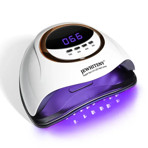 Miniatura 10 de JEWHITENY Lámpara de uñas LED UV de 120 W, secador de uñas para esmalte de gel con 54 cuentas de luz, lámpara de curado mejorada para uñas de manos