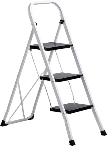 Miniatura 12 de F2C Escalera de 2 escalones, taburete de 2 escalones para adultos, taburete plegable de 2 escalones con práctico mango de empuñadura, capacidad