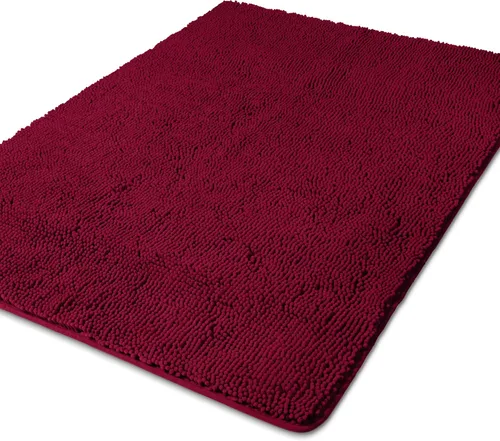 Miniatura 46 de Yeaban Alfombras pequeñas de baño de felpilla de 12 x 12 pulgadas, absorbentes y lavables, antideslizantes, de felpa y suaves para baño, ducha