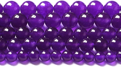 Miniatura 16 de 36 cuentas de calcedonia de jade rojo natural de 25/64 pulgadas (0.394 in), redondas sueltas, piedras preciosas energéticas curativas, para hacer