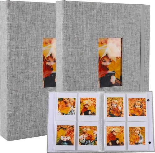 Miniatura 13 de Polaroid - Álbum de fotos, pequeño libro de imágenes con capacidad para 280 fotos, libro de recuerdos beige para imágenes de 2 x 3 pulgadas, álbum