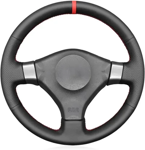 Ajuste para Nissan Skyline R34 GTR GT-R 1998-2001,Cubierta del volante del coche,Cubierta del volante de cuero cosido a mano del coche,Piezas de