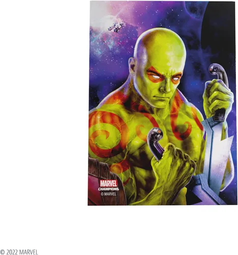 Miniatura 4 de Gamegenic Marvel Champions The Card Game - Juego de cartas oficial Drax Fine Art, paquete de 50 fundas artísticas y 1 funda transparente para juego
