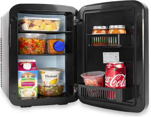 Miniatura 5 de Cooluli minirefrigerador de 15 L con pizarra magnética - refrigerador pequeño portátil para viajes, auto y oficina, V15LE2BK
