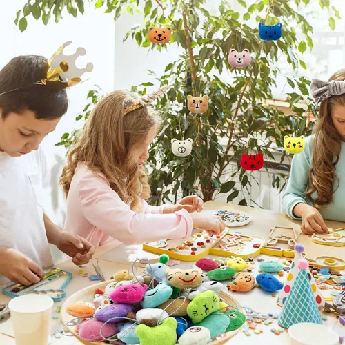 Miniatura 4 de XIPEGPA Juego de 60 juguetes de peluche de animales pequeños, llavero de juguete de peluche para recuerdos de fiesta, llavero adorno para bolsa