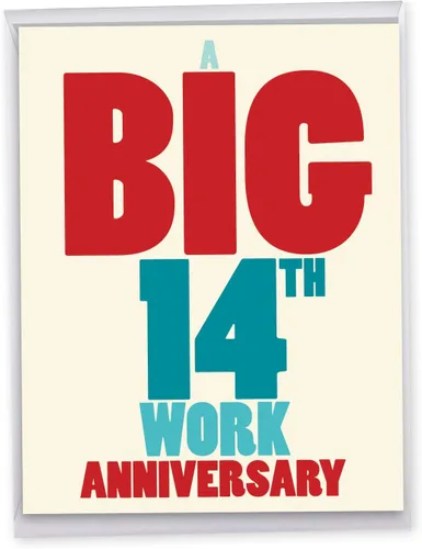 Miniatura 8 de NobleWorks Divertida tarjeta de notas de aniversario de trabajo de 6º hito de nosotros de 8.5 x 11 pulgadas con sobre para hombres, mujeres