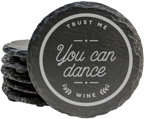 Miniatura 30 de Wine Not? Hilarious Drinking Wine is My Hobby Slate Coasters - Round Slate - Set of 8 Drinking Wine is Not My Habit
