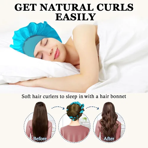 Miniatura 2 de Gwabee Rizador de pelo sin calor durante la noche, rizadores de pelo suaves de 70 pulgadas para dormir sin rizos de calor durante la noche, juego