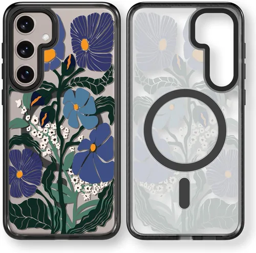 Miniatura 69 de Rosarnnah Funda compatible con Samsung Galaxy S24 Ultra, bonita estética, a la moda, divertida funda con estampado de gatito y gato, duradera a
