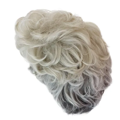 Miniatura 6 de GNIMEGIL Pelucas cortas rizadas grises para mujeres, pelo sintético suave, pelucas de reemplazo para abuela, pelucas completas para uso diario