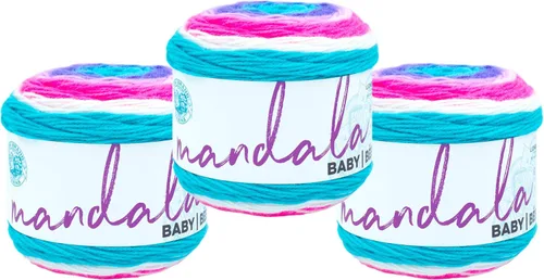 Miniatura 14 de Lion Brand Yarn (1 madeja) Mandala Baby Yarn, Wishing Well, 1770 pies (paquete de 1)