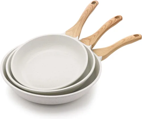Miniatura 16 de SENSARTE Sartenes antiadherentes con revestimiento de granito suizo, sartenes para tortilla, juego de ollas de cocina saludables para chef, libres
