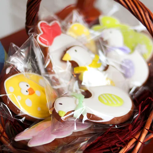 Miniatura 5 de Bolsas de galletas Morepack para regalos, bolsas de celofán con cierre autoadhesivo de 4x4 pulgadas, bolsas de celofán transparentes resellables