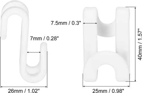 Miniatura 2 de uxcell Ganchos para colgar ropa, 30 unidades, ganchos de plástico ABS, extensores de colgador, ganchos para colgar ahorran espacio para armario Beige
