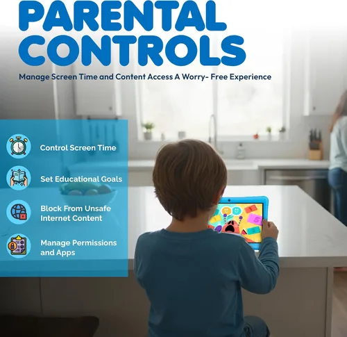 Miniatura 6 de Contixo K102 Paquete de tabletas para niños de 10 pulgadas, tableta de aprendizaje HD y bolsa de manga para niños de 3 a 7 años, incluye libros