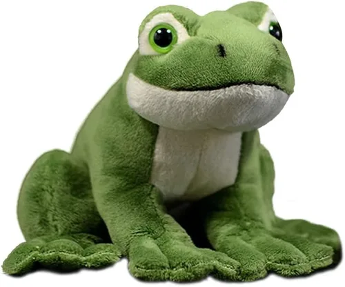 Juguete de peluche Kawaii realista de rana verde de simulación, anfibio, reptil, juguetes de almohada para decoración del hogar, 6.2 pulgadas de