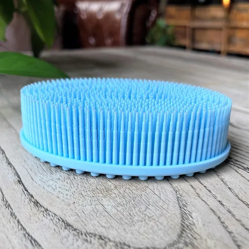 Miniatura 2 de Cepillo sensorial prémium para niños o autismo, limpiador corporal de silicona suave, cepillos sensoriales 2 en 1 para terapia ocupacional, esponja