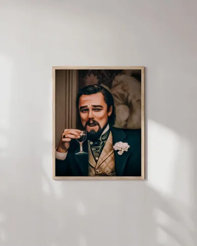 Miniatura 5 de HAUS AND HUES Leonardo DiCaprio Meme Poster – Divertido arte de pared de TV para dormitorio y habitación universitaria, sin marco, 12 x 16 pulgadas
