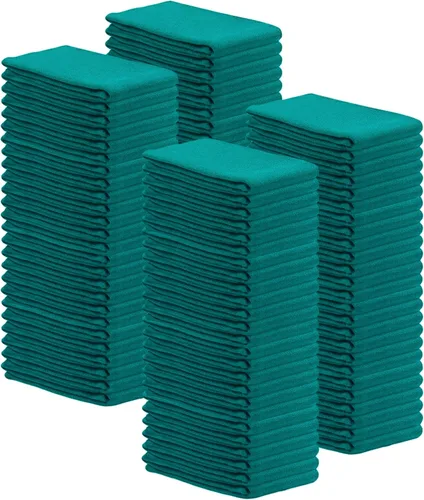 Miniatura 11 de Toallas Blue Huck de alta calidad, paquete de 24, 15 x 27 pulgadas, 100% algodón, a granel para limpieza general, tienda de automóviles y uso Azul