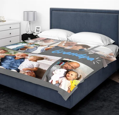 Miniatura 14 de Manta personalizada con foto/texto, manta con imagen personalizada, regalos de amor, regalos personalizados para parejas para novio, novia, esposa
