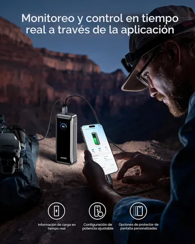 Miniatura 7 de Anker Prime Power Bank, banco de energía portátil de 3 puertos de 26,250 mAh con salida máxima de 300 W, carga bidireccional, aprobado por la TSA