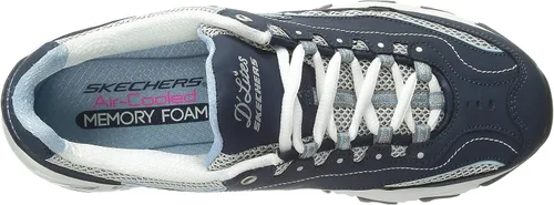Miniatura 5 de Skechers D'Lites-Life Saver - Tenis de espuma viscoelástica con cordones para mujer