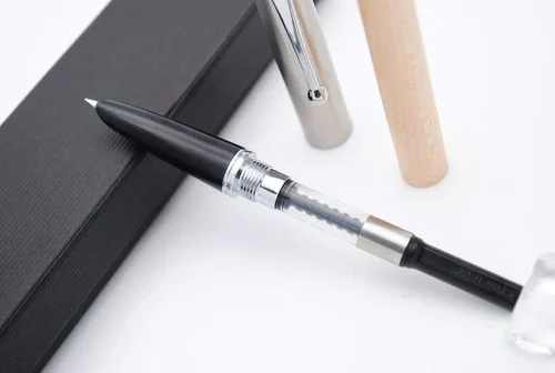 Miniatura 3 de JINHAO 51A - Pluma estilográfica de madera con tapa de acero (arce duro, punta extrafina, 0.015 in)