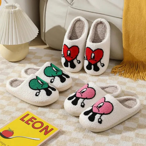 Miniatura 6 de LEZIRTOI Bad Cute Bunny Slippers For Women Men Couple Casual Shoes Cartoon Plush Indoor Outdoor Slipper Winter Love Pattern Slippers House Slippers