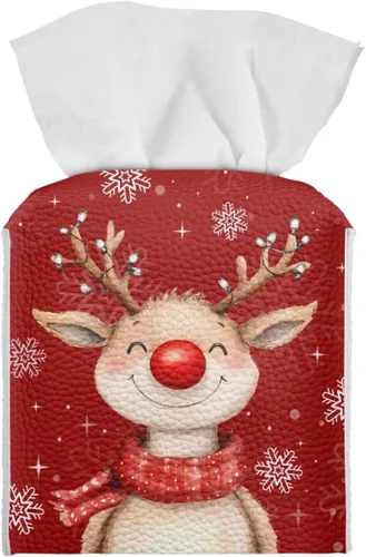 Miniatura 8 de 250th Anniversary Square Tissue Box Cover Pu Leather Tissue Holder Facial Paper Cover Waterproof Toilet Paper Holder for Bathroom Bedroom Modern